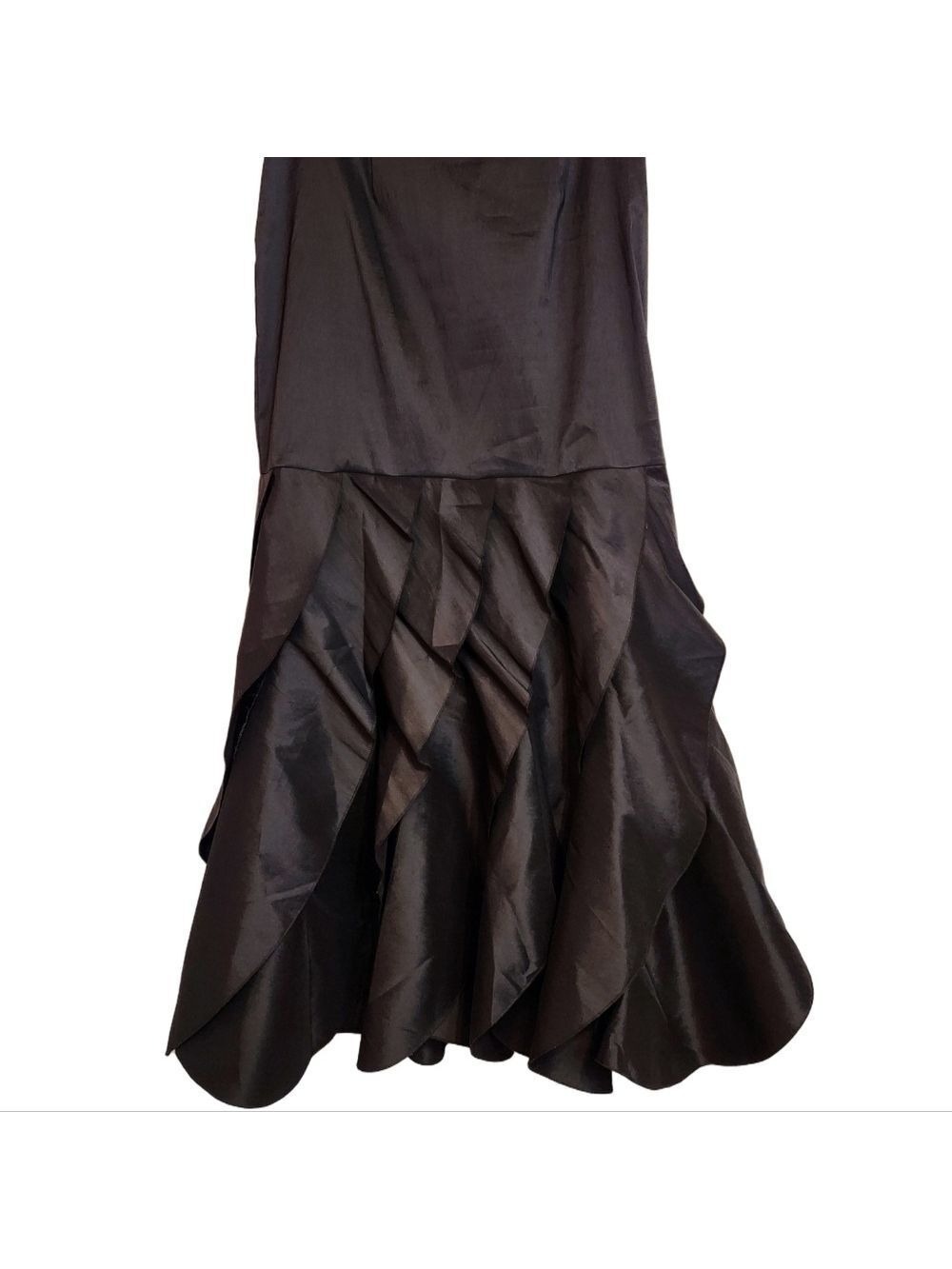 KM Collections Black Maxi Mermaid Skirt Size 8 - Picture 3 of 11